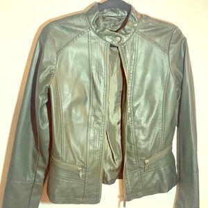 Army Green Leather Jacket